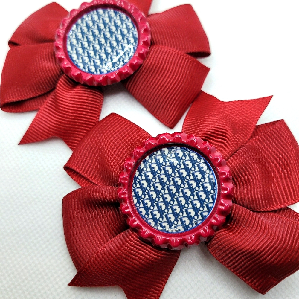 1 pair Designer inspired hair bows